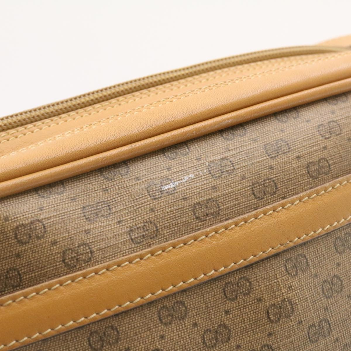 GUCCI Micro GG Canvas Cross body Shoulder Bag PVC Leather Beige  am1195g