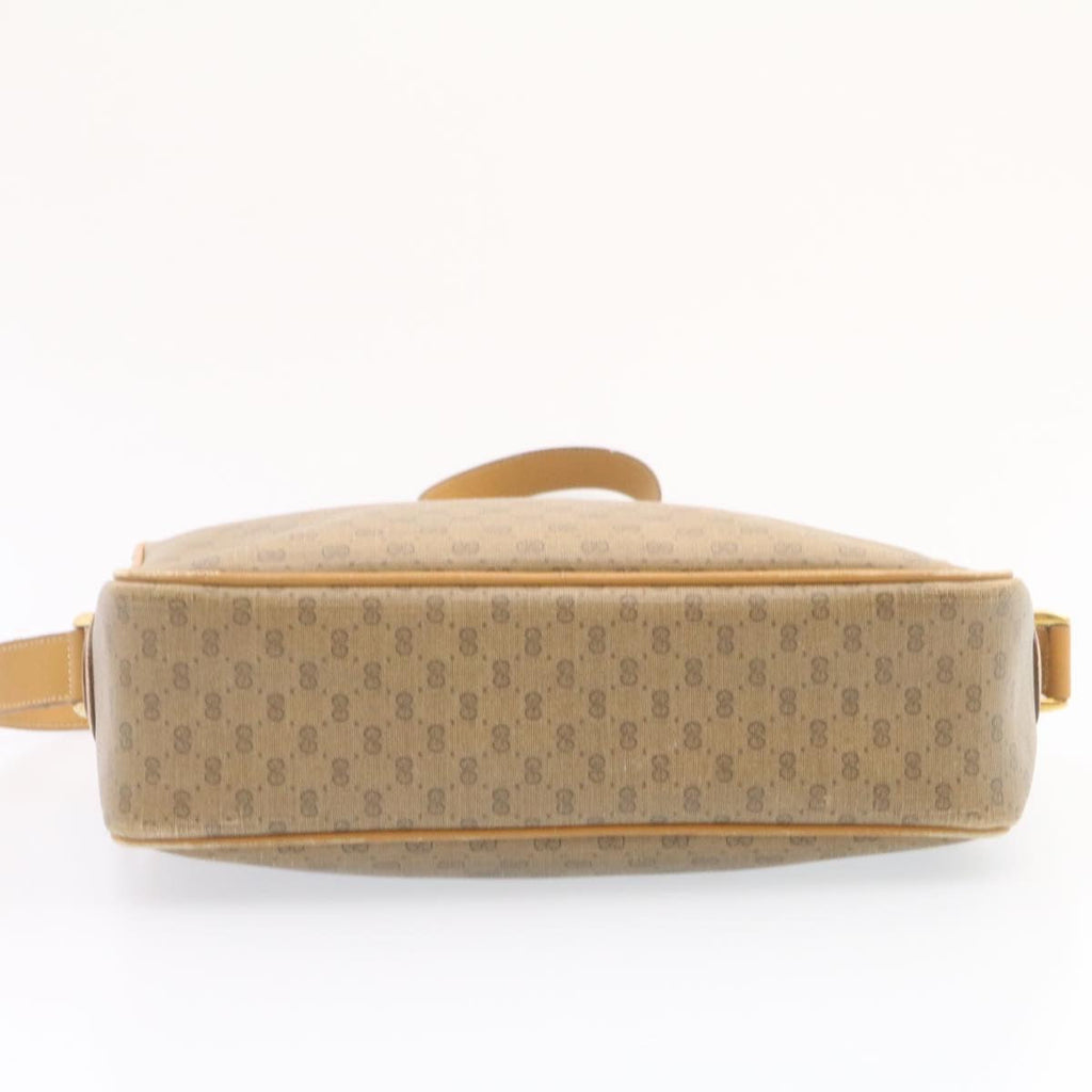 GUCCI Micro GG Canvas Cross body Shoulder Bag PVC Leather Beige  am1195g