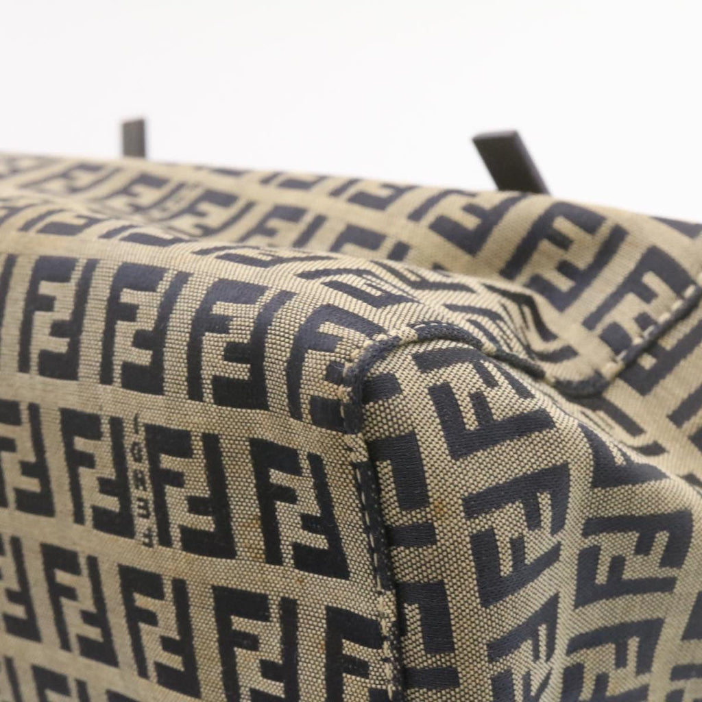 FENDI Zucchino Canvas Hand Bag Blue Navy  am1197g
