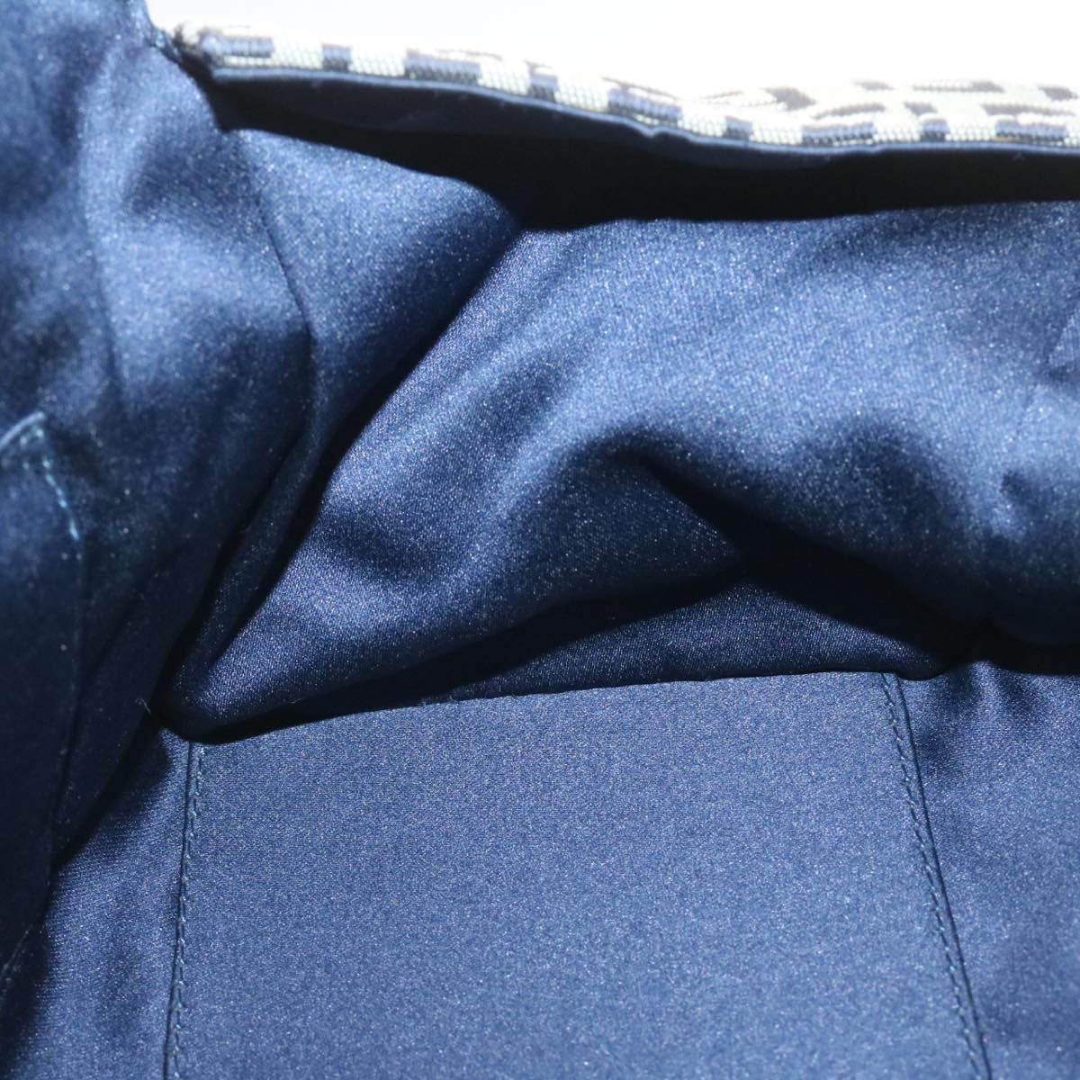 FENDI Zucchino Canvas Hand Bag Blue Navy  am1197g