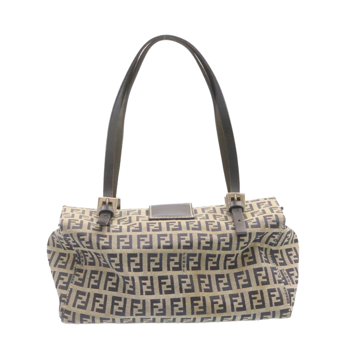 FENDI Zucchino Canvas Hand Bag Blue Navy  am1197g