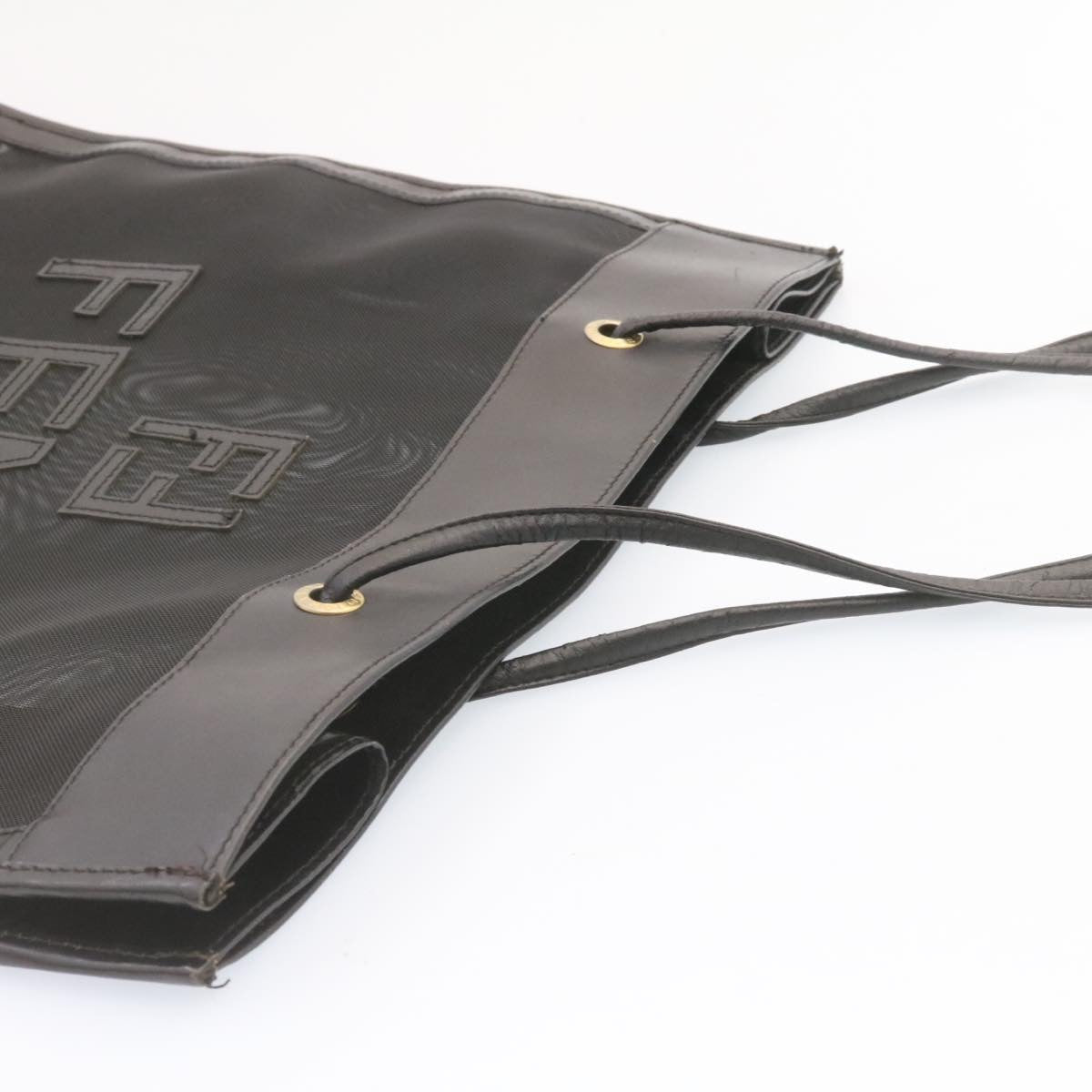 FENDI Tote Bag Nylon See-through mesh Black  am1409g