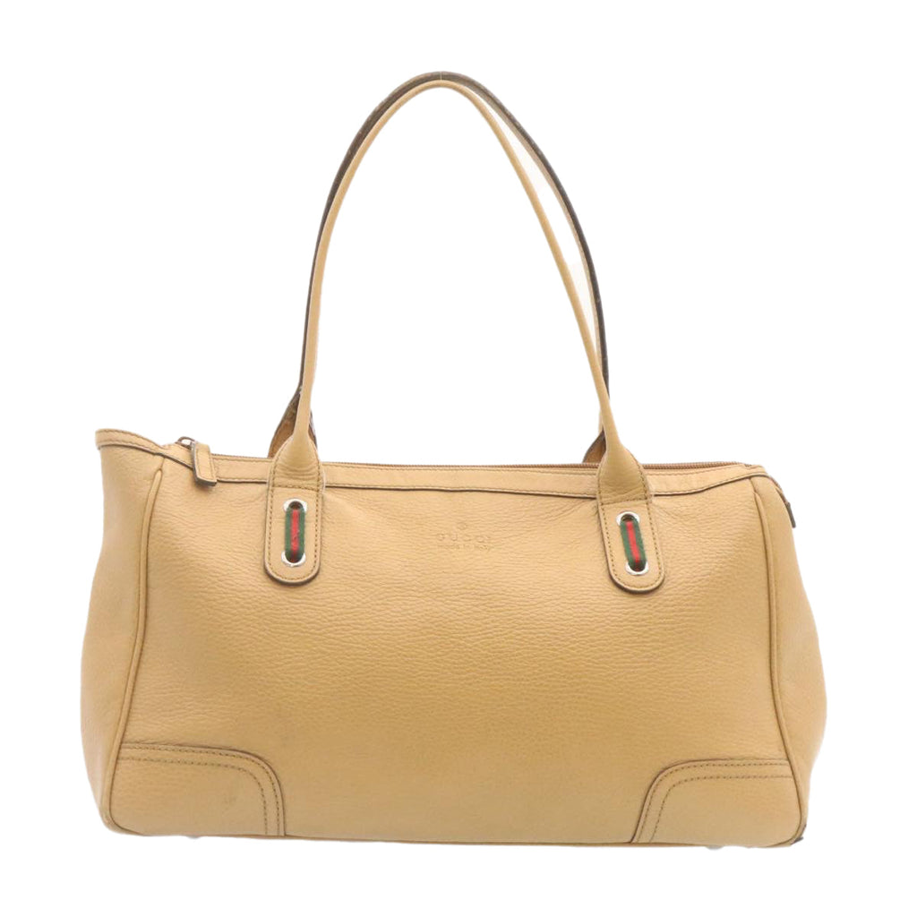 GUCCI Princy Line Tote Bag Leather Beige  am1445g