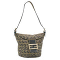 FENDI ZucchinoCanvas Shoulder Bag Brown  am1690g