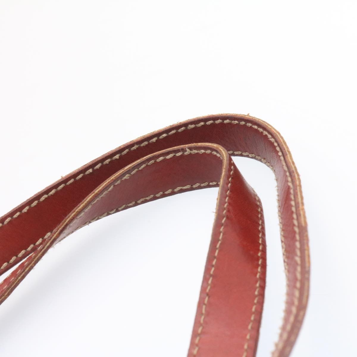 FENDI Zucca Canvas Boston Bag Brown Red Auth am1732g