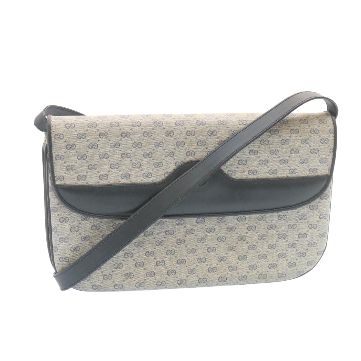 GUCCI Micro GG Canvas Shoulder Bag Navy  am1865g