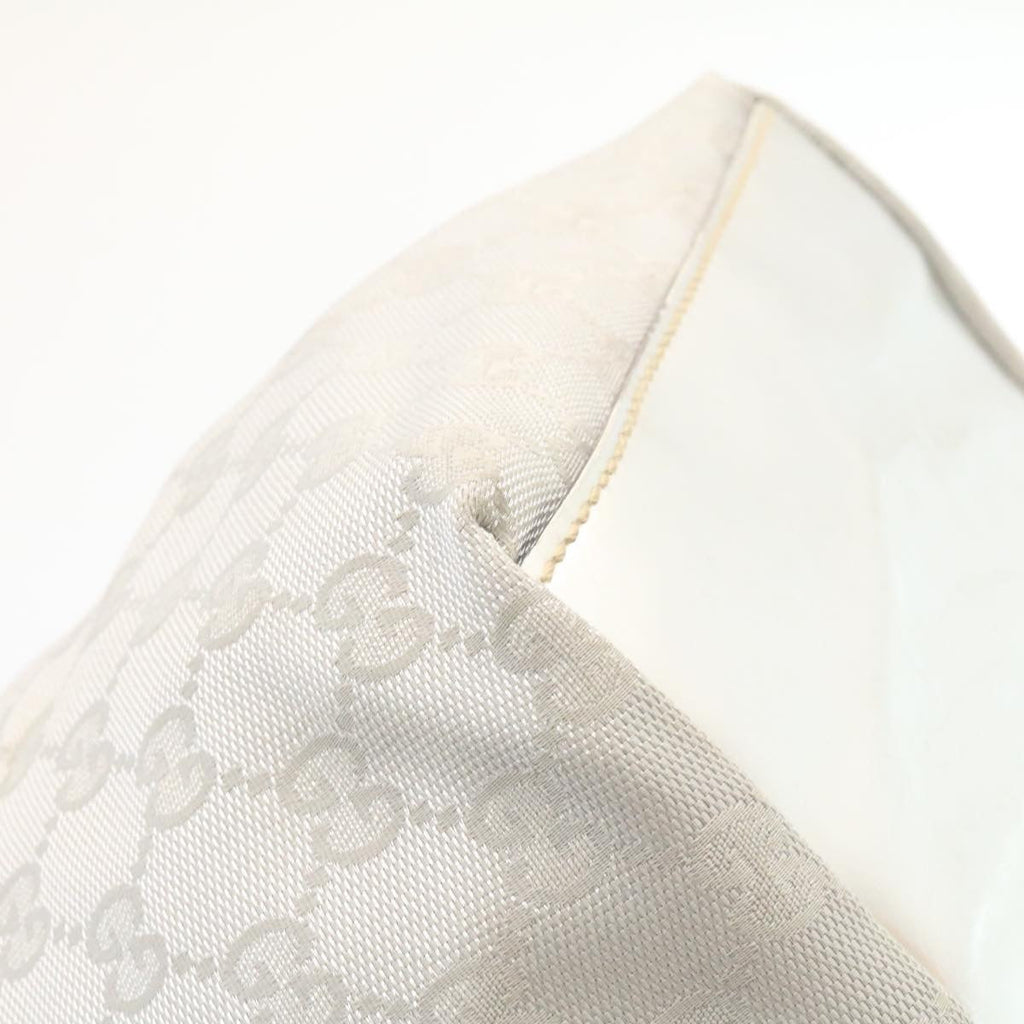 GUCCI Sherry Line GG Canvas Tote Bag Silver Blue  am1955g