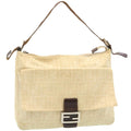 FENDI Zucca Canvas Mamma Baguette Shoulder Bag Beige  am2225g