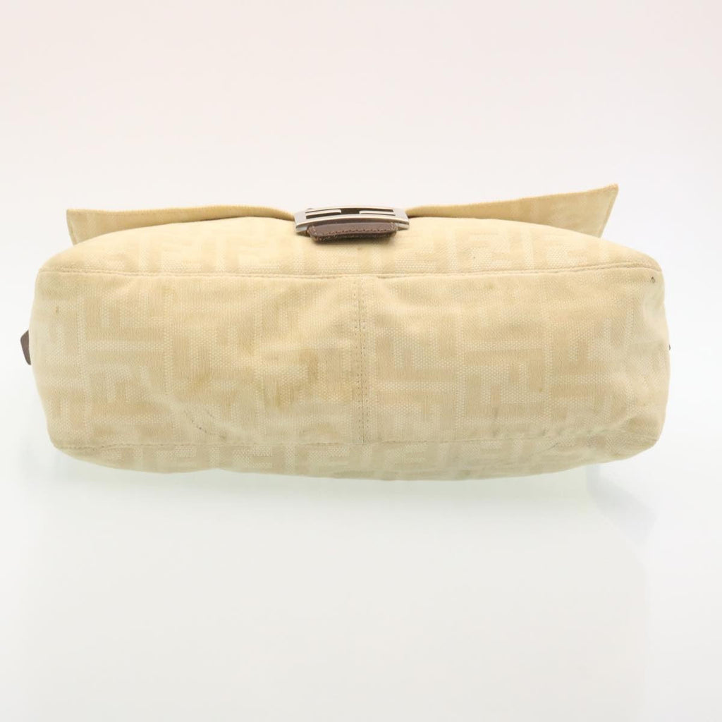 FENDI Zucca Canvas Mamma Baguette Shoulder Bag Beige  am2225g