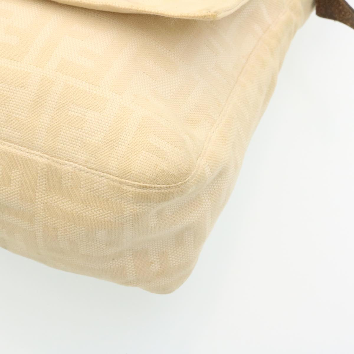 FENDI Zucca Canvas Mamma Baguette Shoulder Bag Beige  am2225g