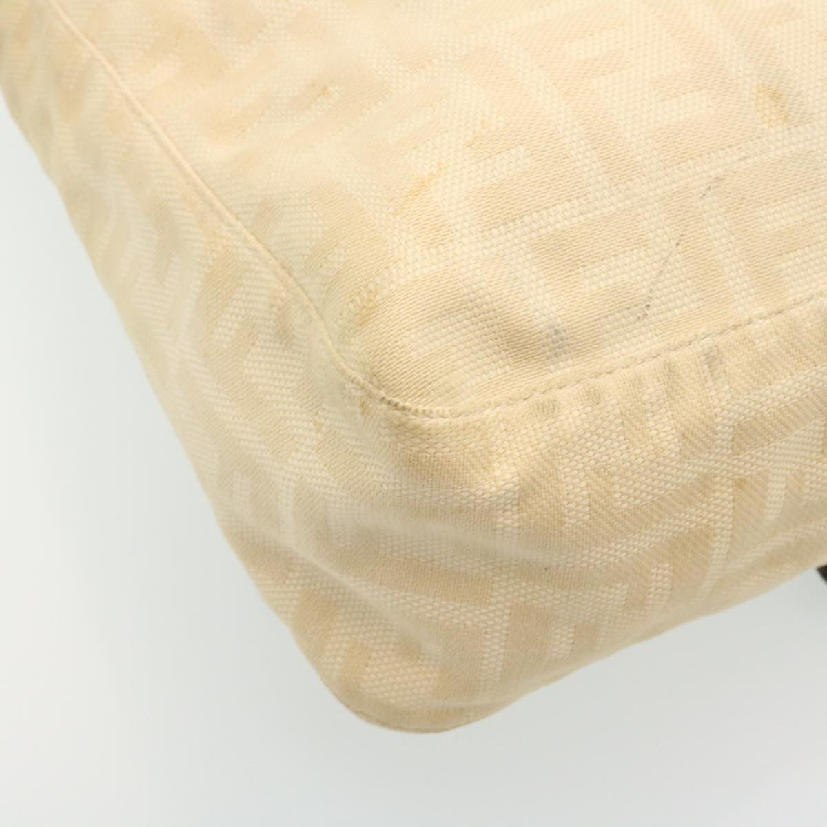 FENDI Zucca Canvas Mamma Baguette Shoulder Bag Beige  am2225g