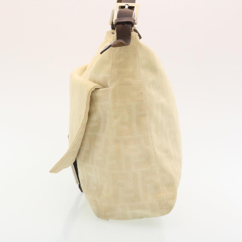 FENDI Zucca Canvas Mamma Baguette Shoulder Bag Beige  am2225g