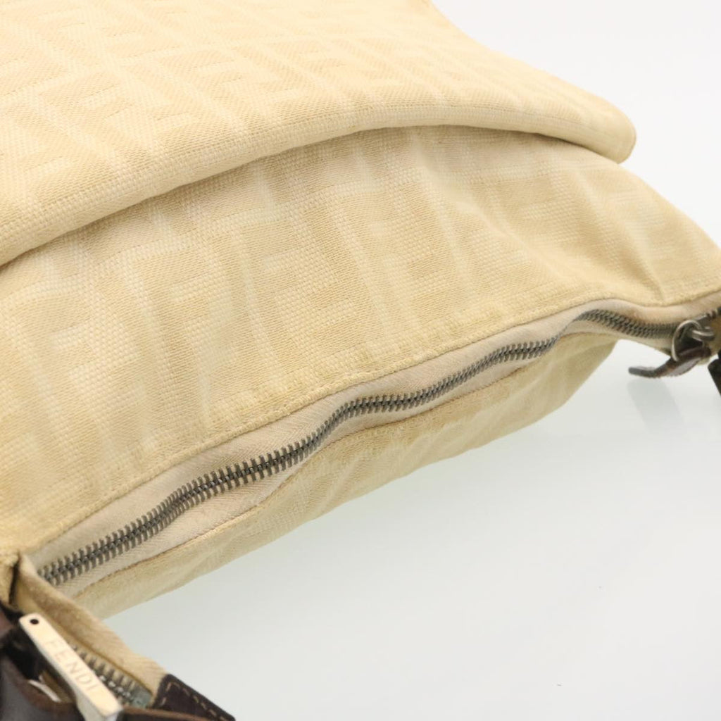 FENDI Zucca Canvas Mamma Baguette Shoulder Bag Beige  am2225g