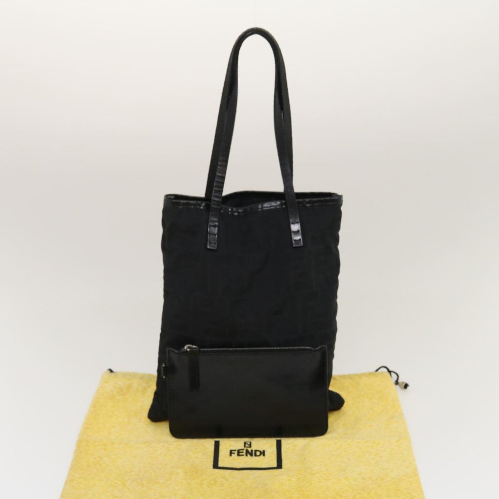 FENDI Zucca Canvas Hand Bag Black  am2474g