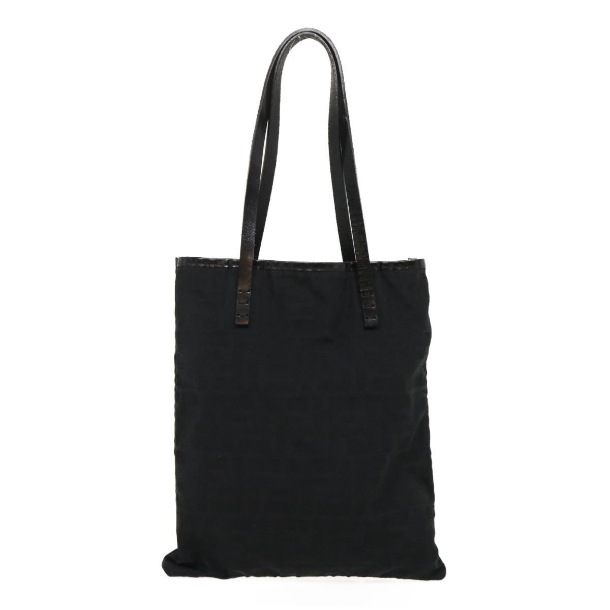 FENDI Zucca Canvas Hand Bag Black  am2474g