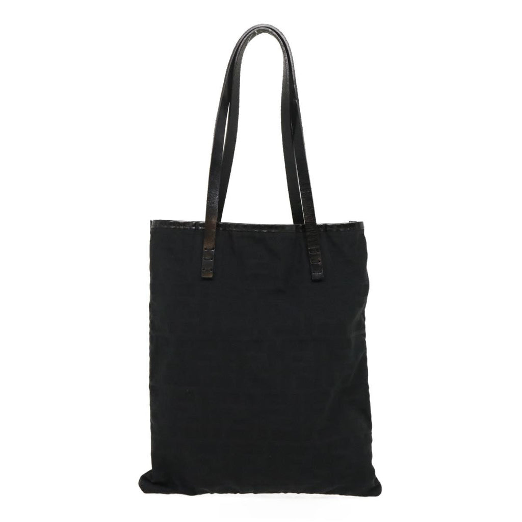 FENDI Zucca Canvas Hand Bag Black Auth am2474g