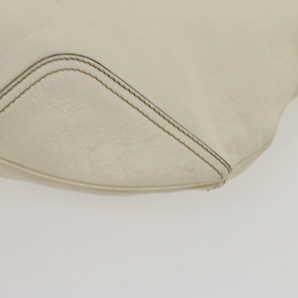 GUCCI Shoulder Bag Leather White  am2557g