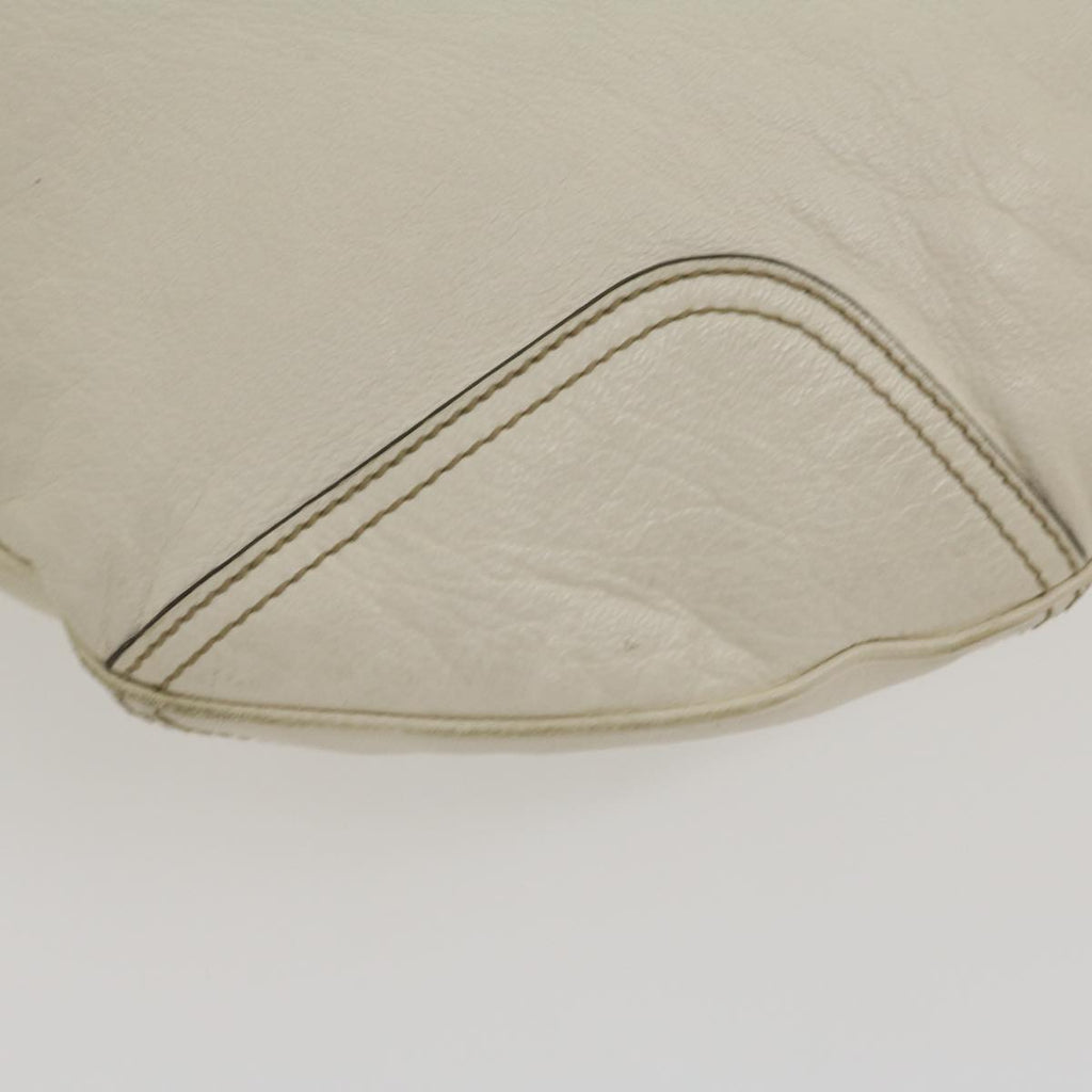 GUCCI Shoulder Bag Leather White  am2557g