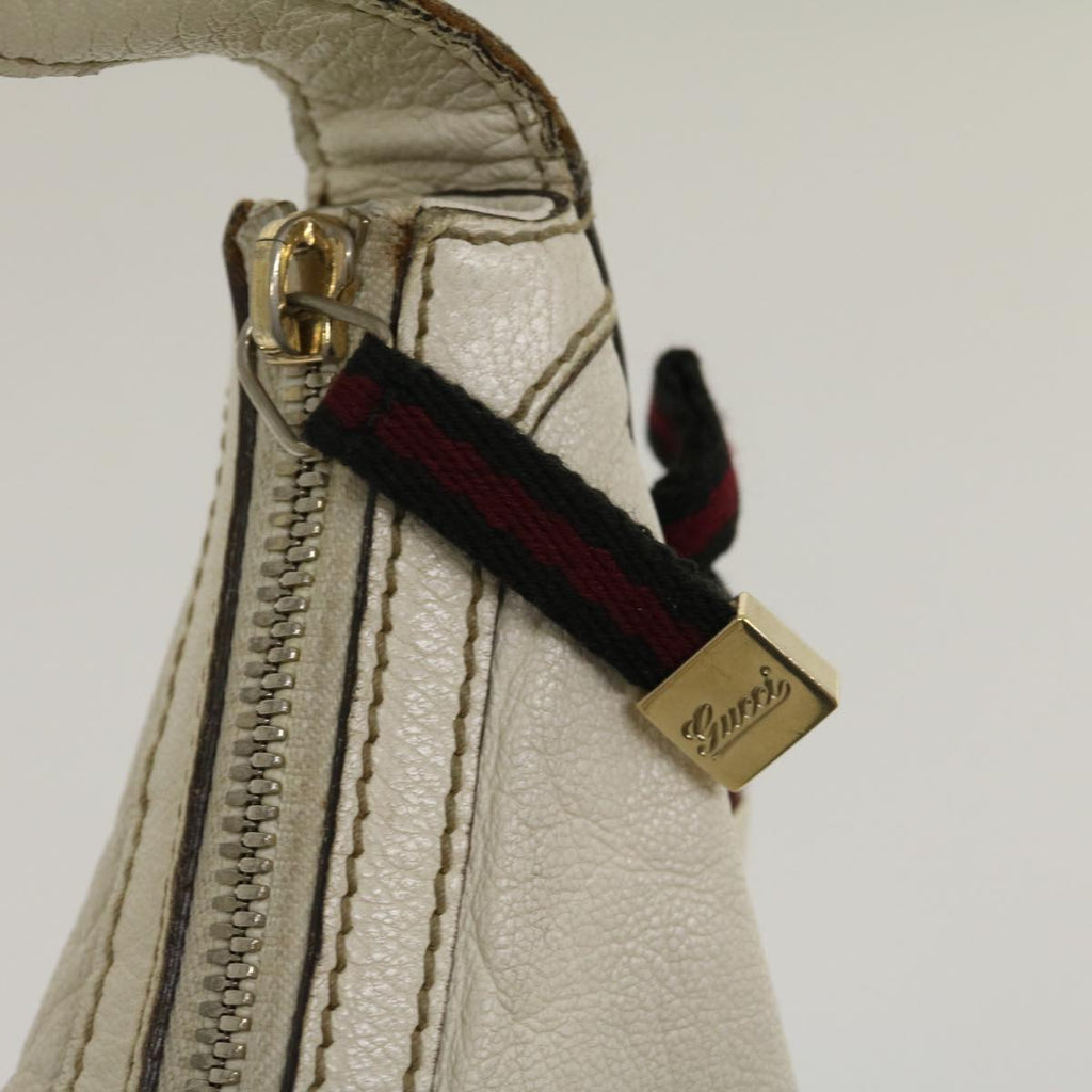 GUCCI Shoulder Bag Leather White  am2557g
