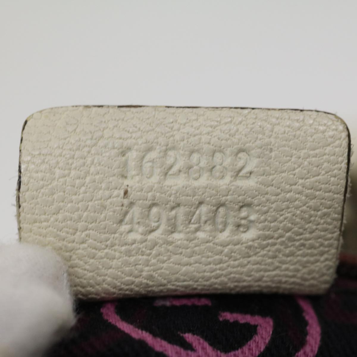GUCCI Shoulder Bag Leather White  am2557g