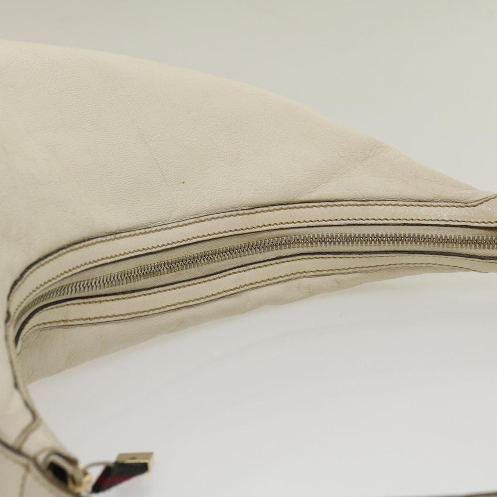 GUCCI Shoulder Bag Leather White  am2557g