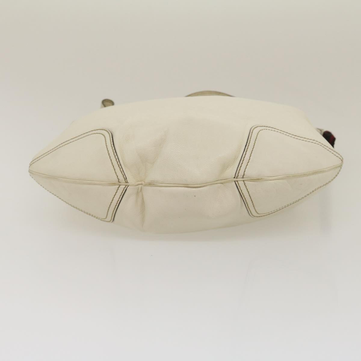 GUCCI Shoulder Bag Leather White  am2557g