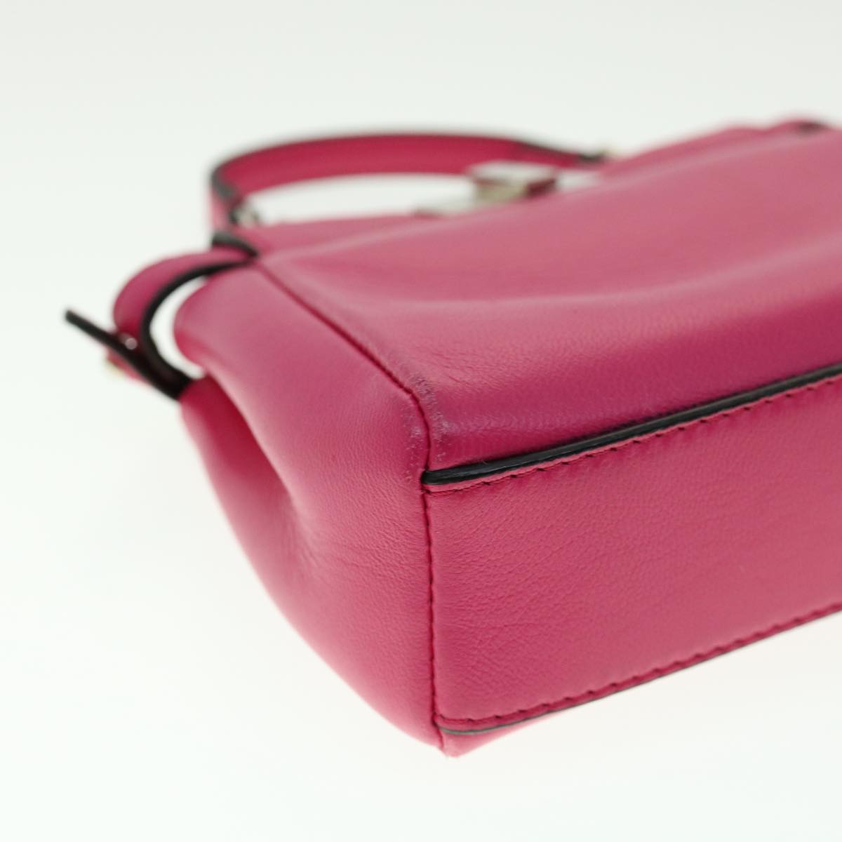 FENDI Micro Peek A Boo Hand Bag Leather 2way Pink  am2705gA