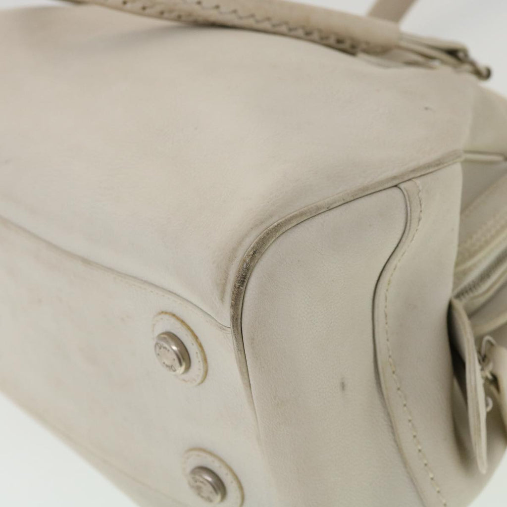 CHRISTIAN DIOR Shoulder Bag Leather White  am2766g