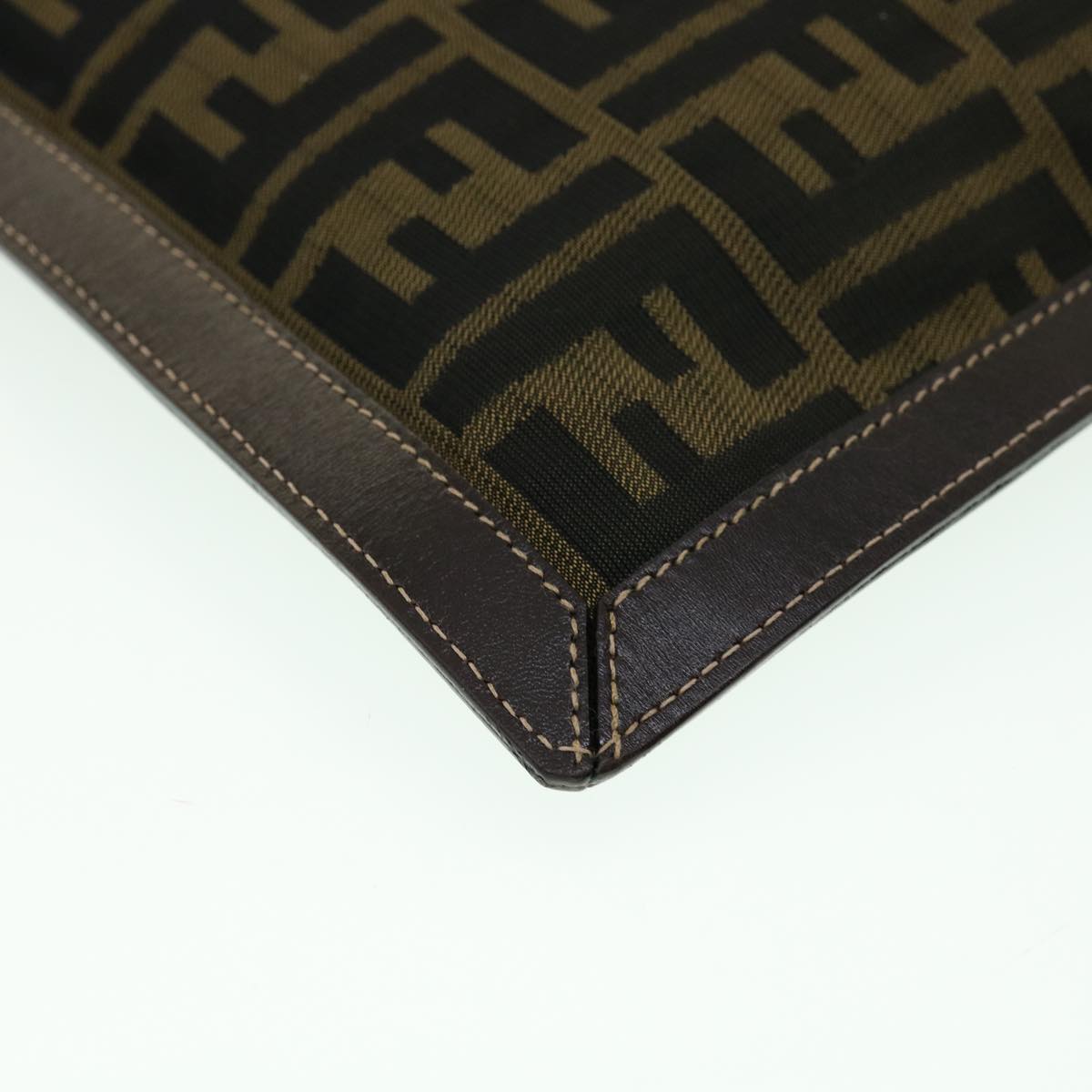 FENDI Zucca Canvas Clutch Bag Brown  am2779g