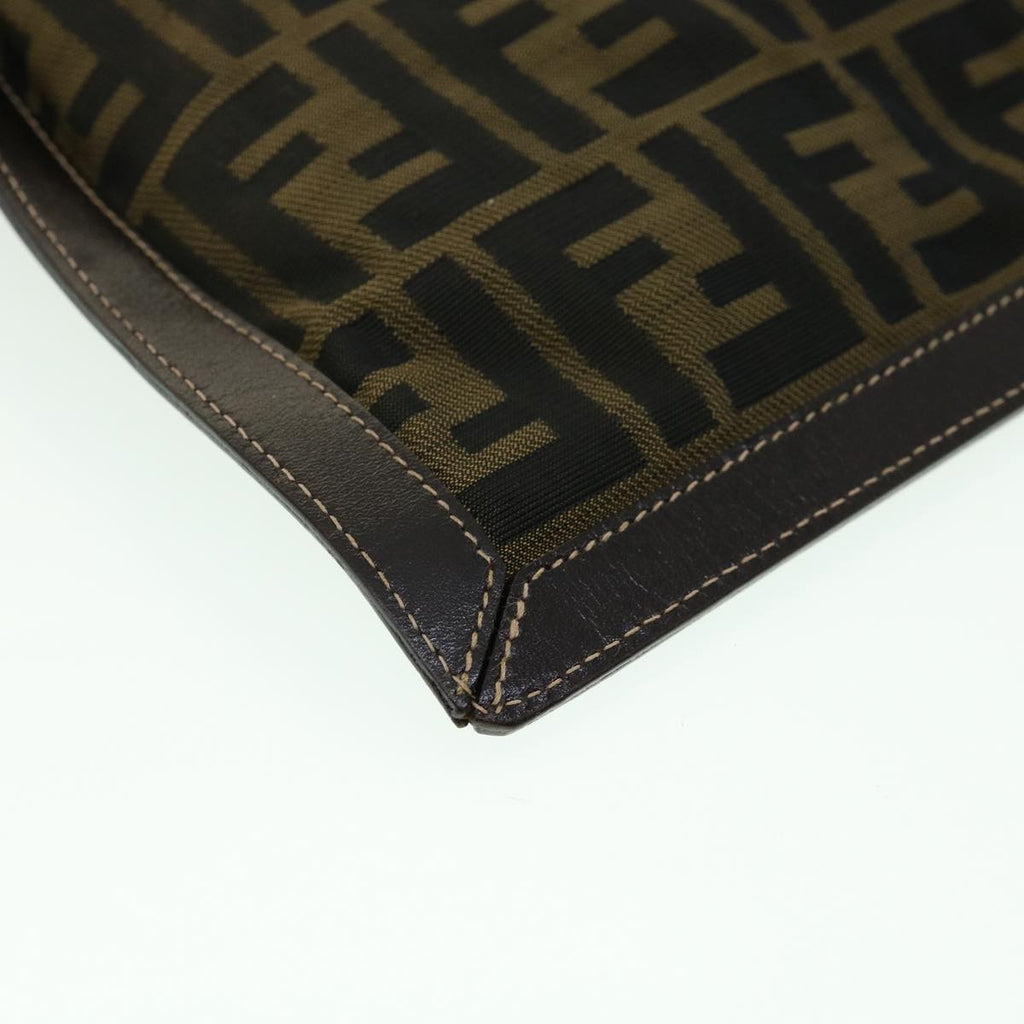 FENDI Zucca Canvas Clutch Bag Brown  am2779g