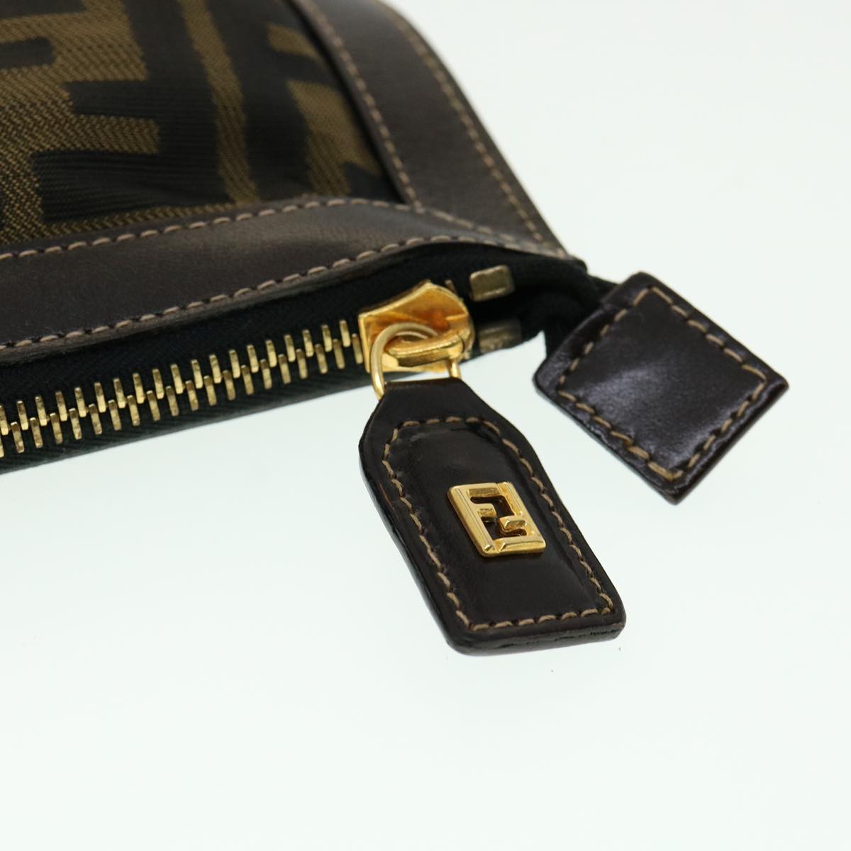 FENDI Zucca Canvas Clutch Bag Brown  am2779g