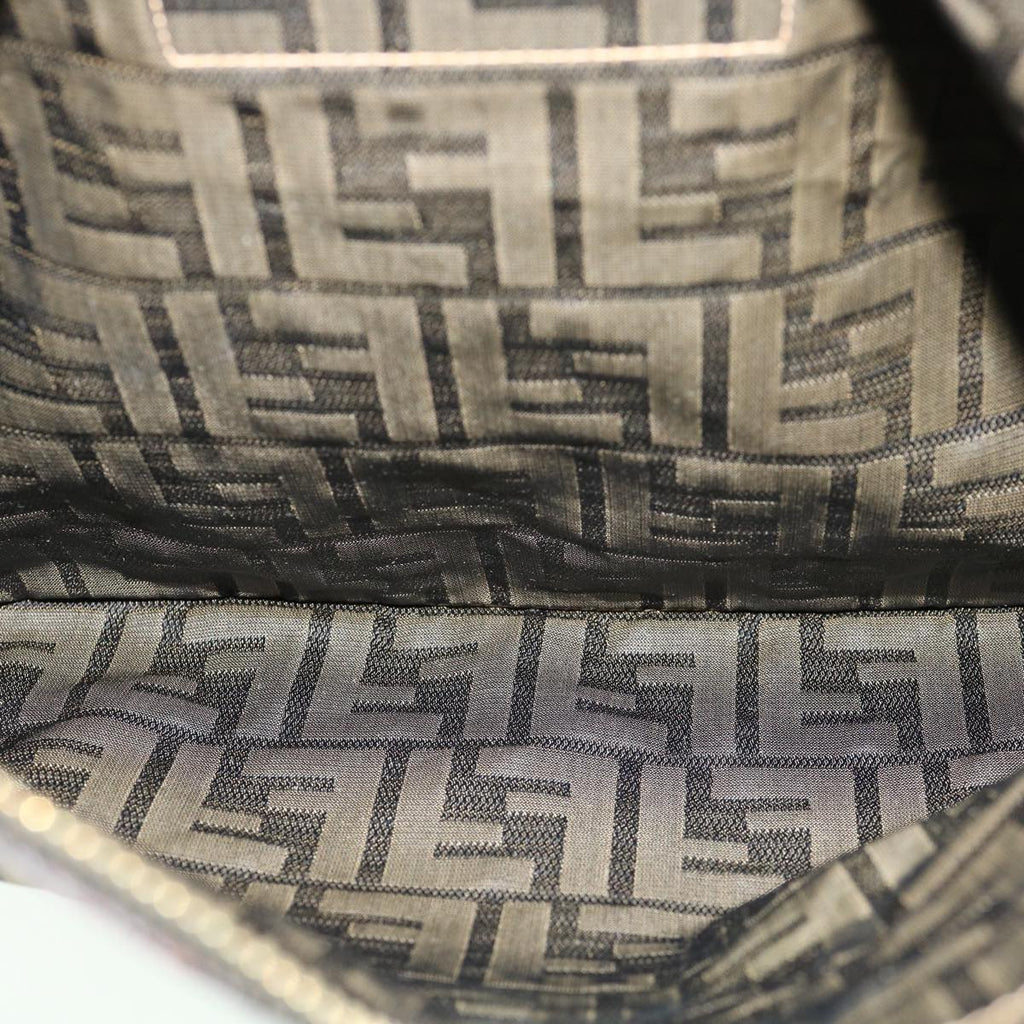 FENDI Zucca Canvas Clutch Bag Brown  am2779g