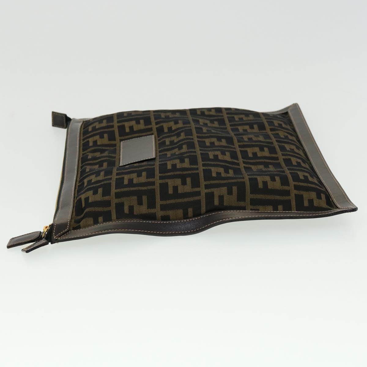 FENDI Zucca Canvas Clutch Bag Brown  am2779g