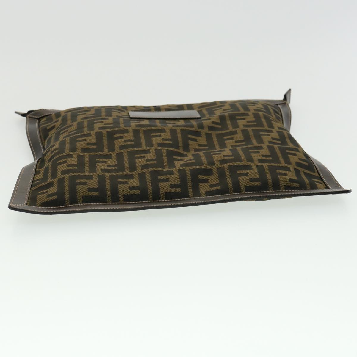 FENDI Zucca Canvas Clutch Bag Brown  am2779g