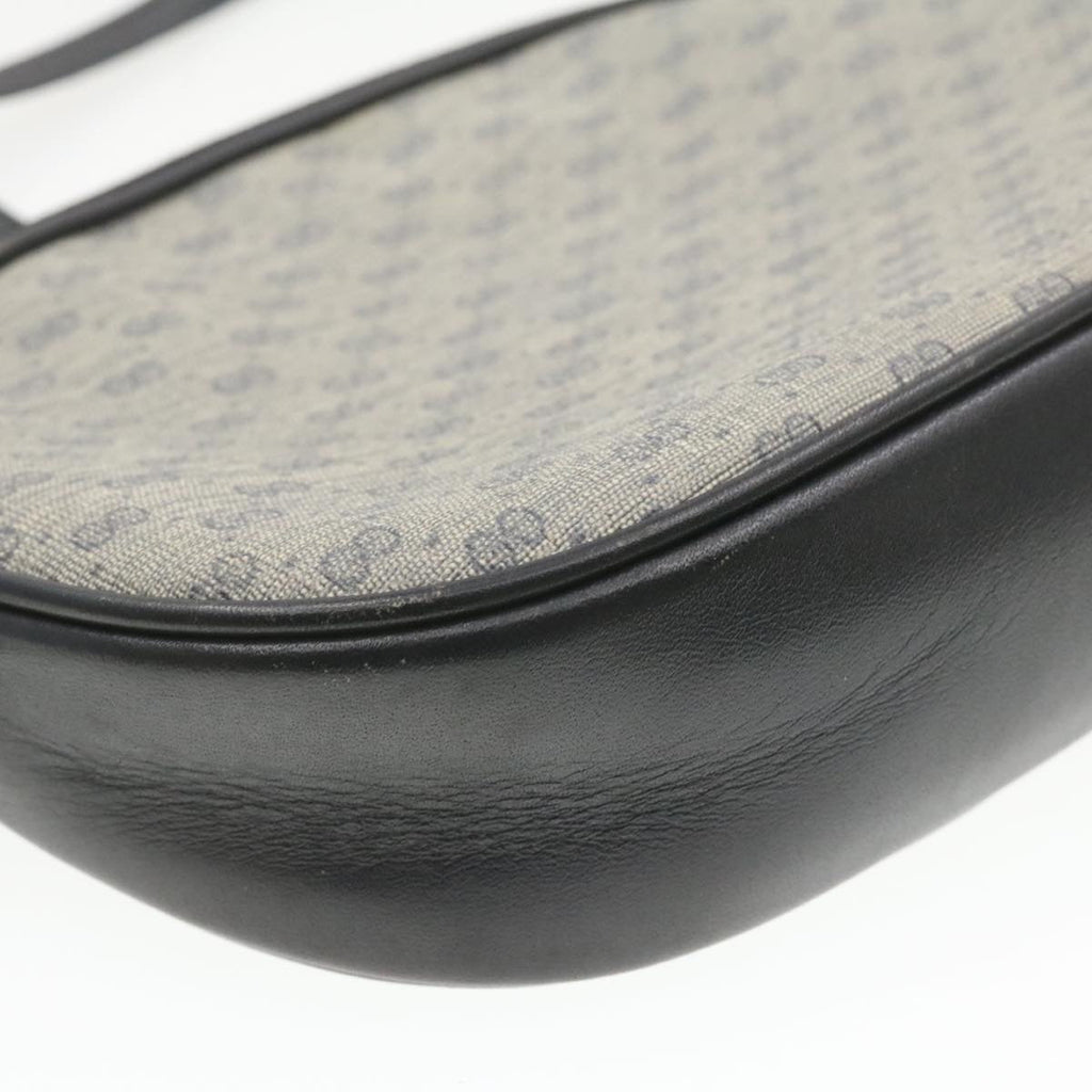 GUCCI Micro small GG Canvas Shoulder Bag PVC Leather Blue  am286g