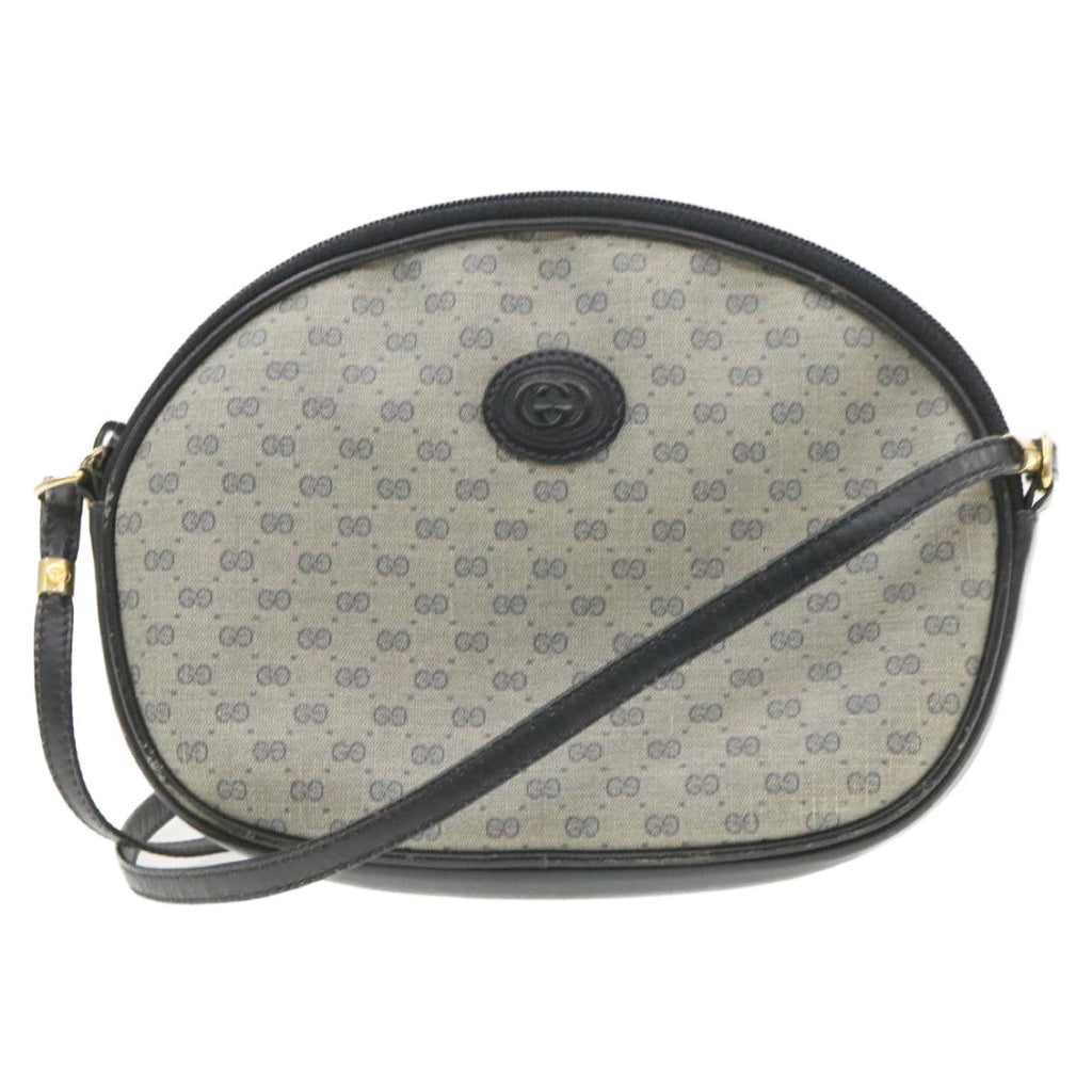GUCCI Micro small GG Canvas Shoulder Bag PVC Leather Blue  am286g