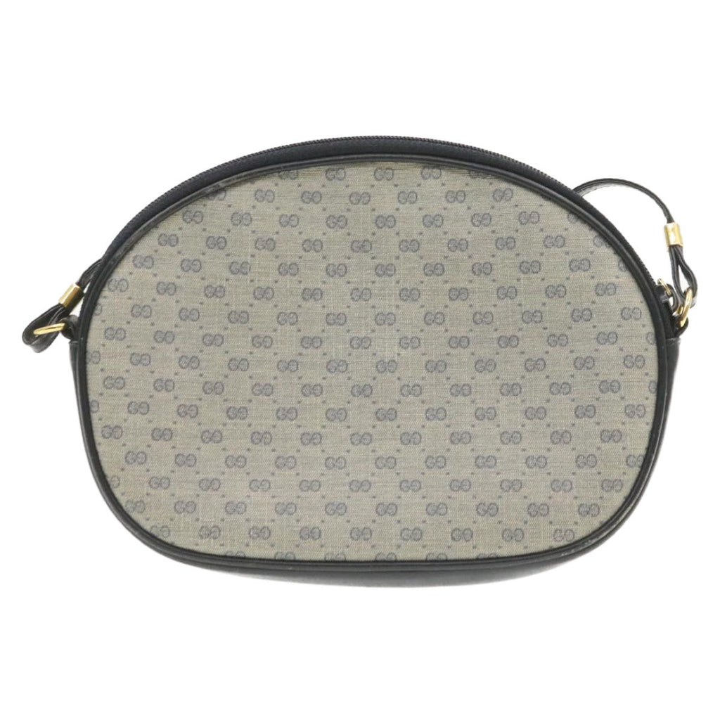 GUCCI Micro small GG Canvas Shoulder Bag PVC Leather Blue  am286g