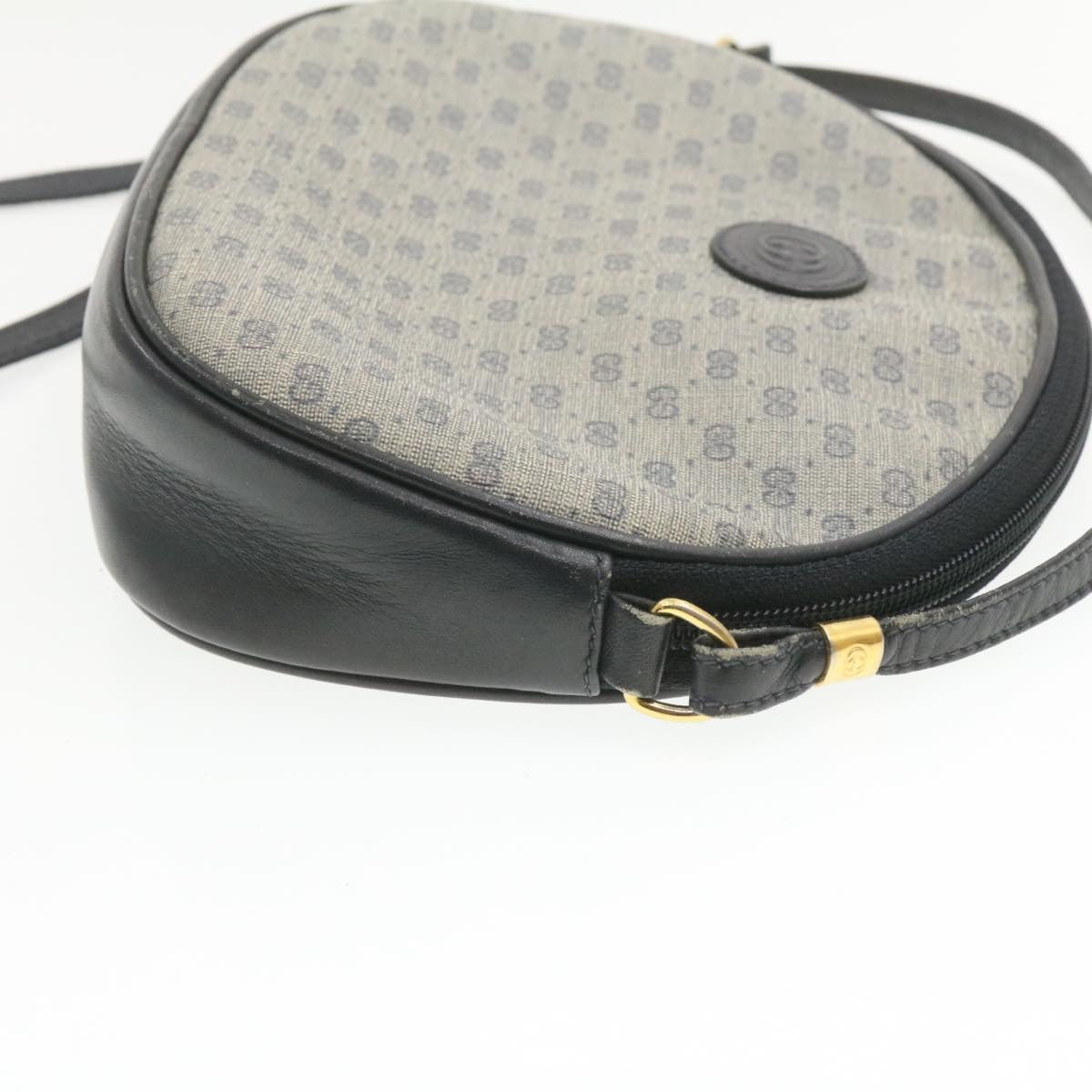 GUCCI Micro small GG Canvas Shoulder Bag PVC Leather Blue  am286g
