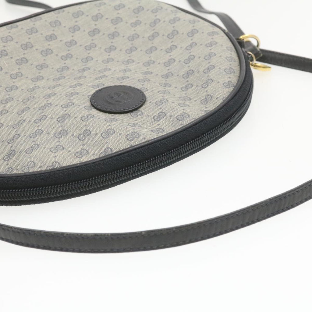 GUCCI Micro small GG Canvas Shoulder Bag PVC Leather Blue  am286g