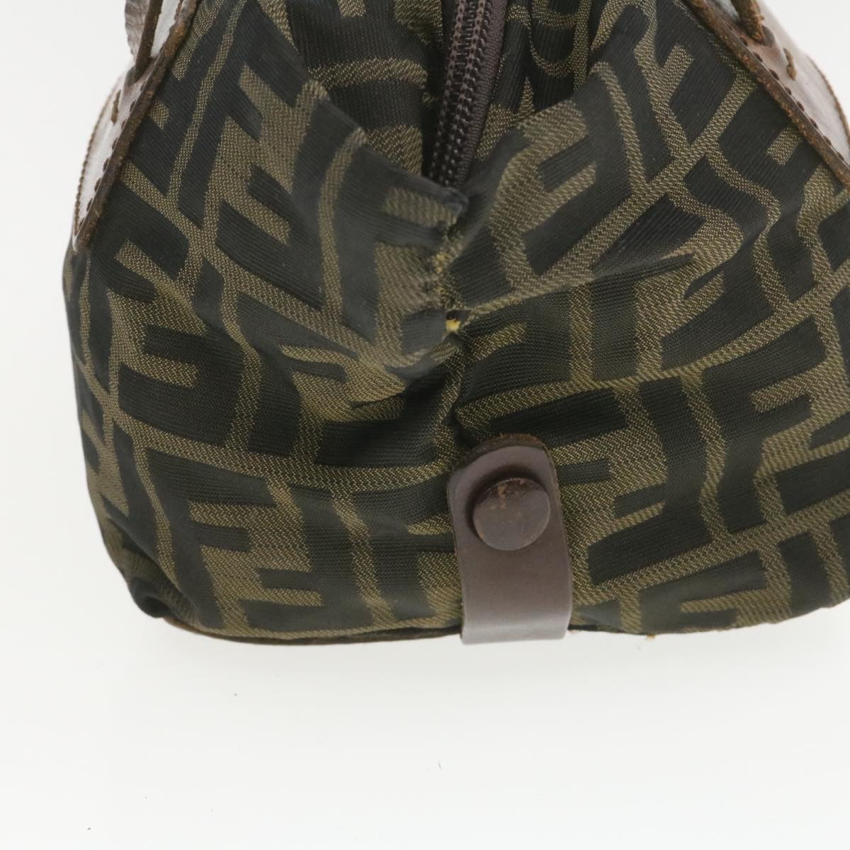 FENDI Zucca Canvas Hand Bag Brown Black  **Sticky am375g