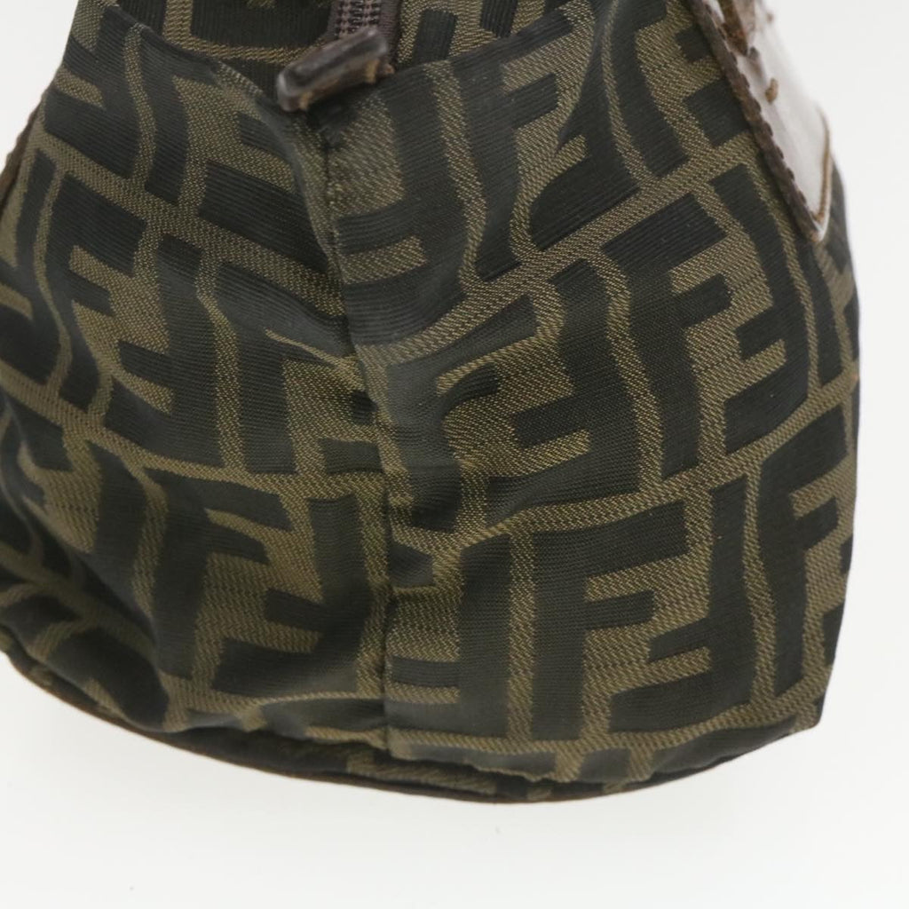FENDI Zucca Canvas Hand Bag Brown Black  **Sticky am375g