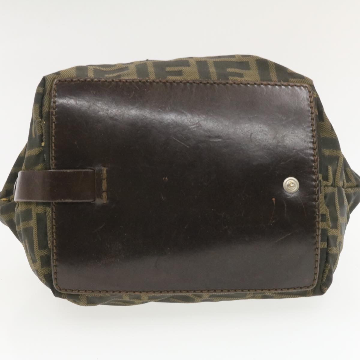 FENDI Zucca Canvas Hand Bag Brown Black  **Sticky am375g