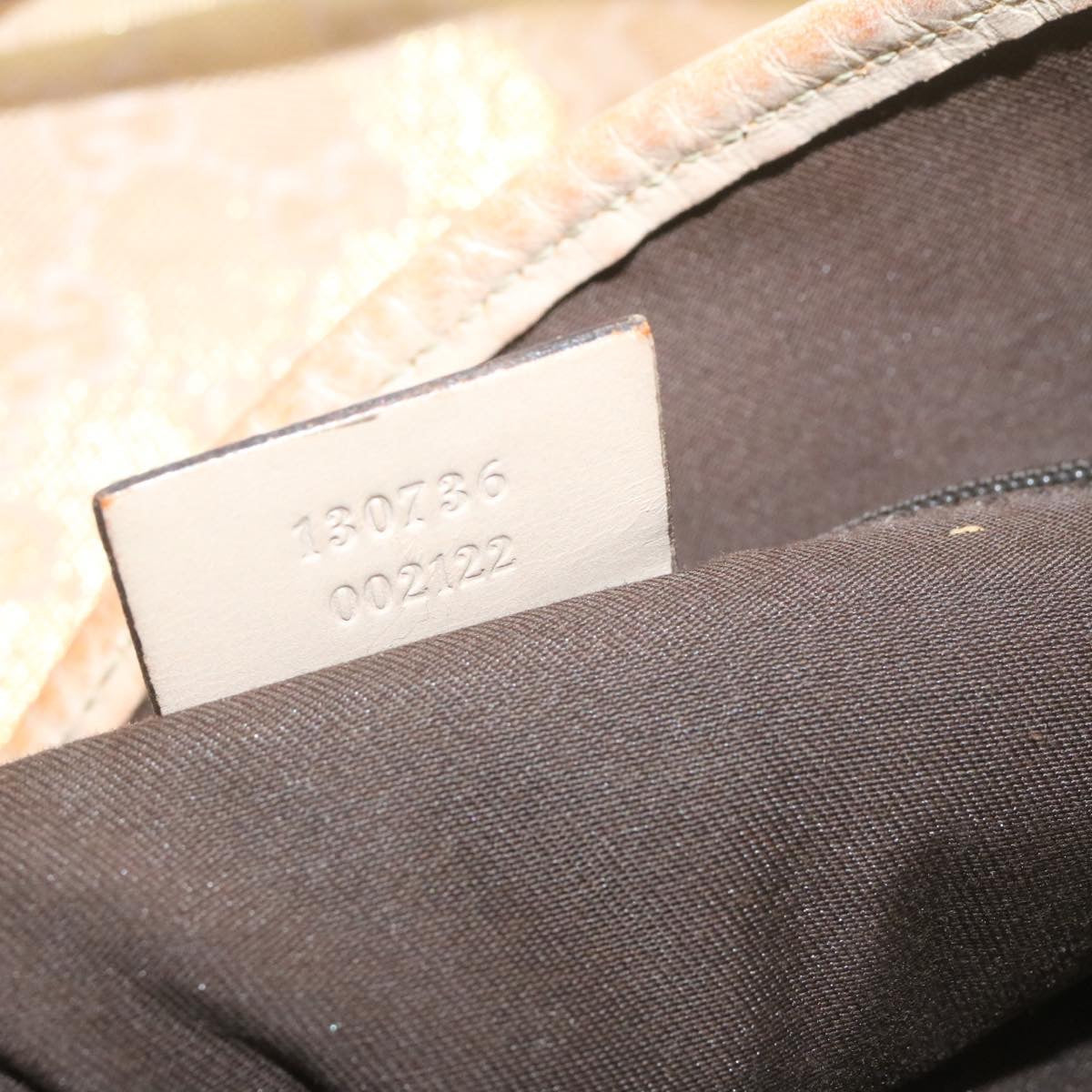 GUCCI GG Canvas Shoulder Bag Nylon Pink Gold  am427g