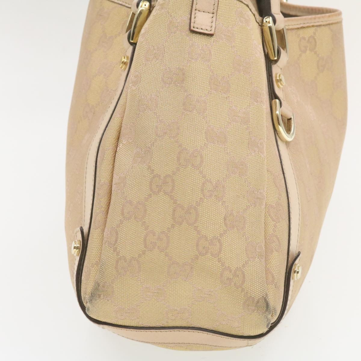 GUCCI GG Canvas Shoulder Bag Nylon Pink Gold  am427g