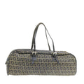FENDI Zucchino Canvas Hand Bag Navy Blue  am577g