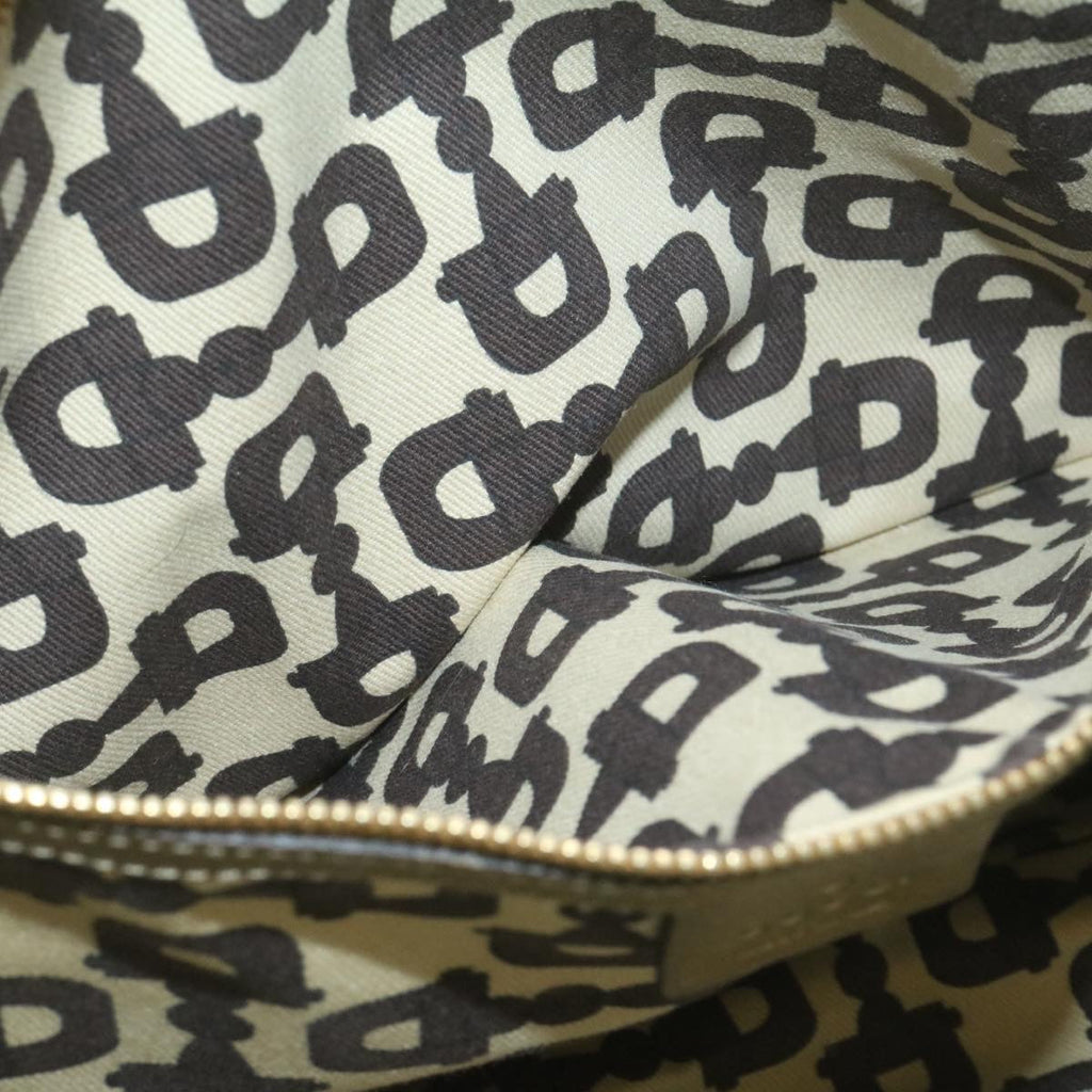 GUCCI Sherry Line GG Canvas Tote Bag Canvas Beige Gold Brown 139260  am626g