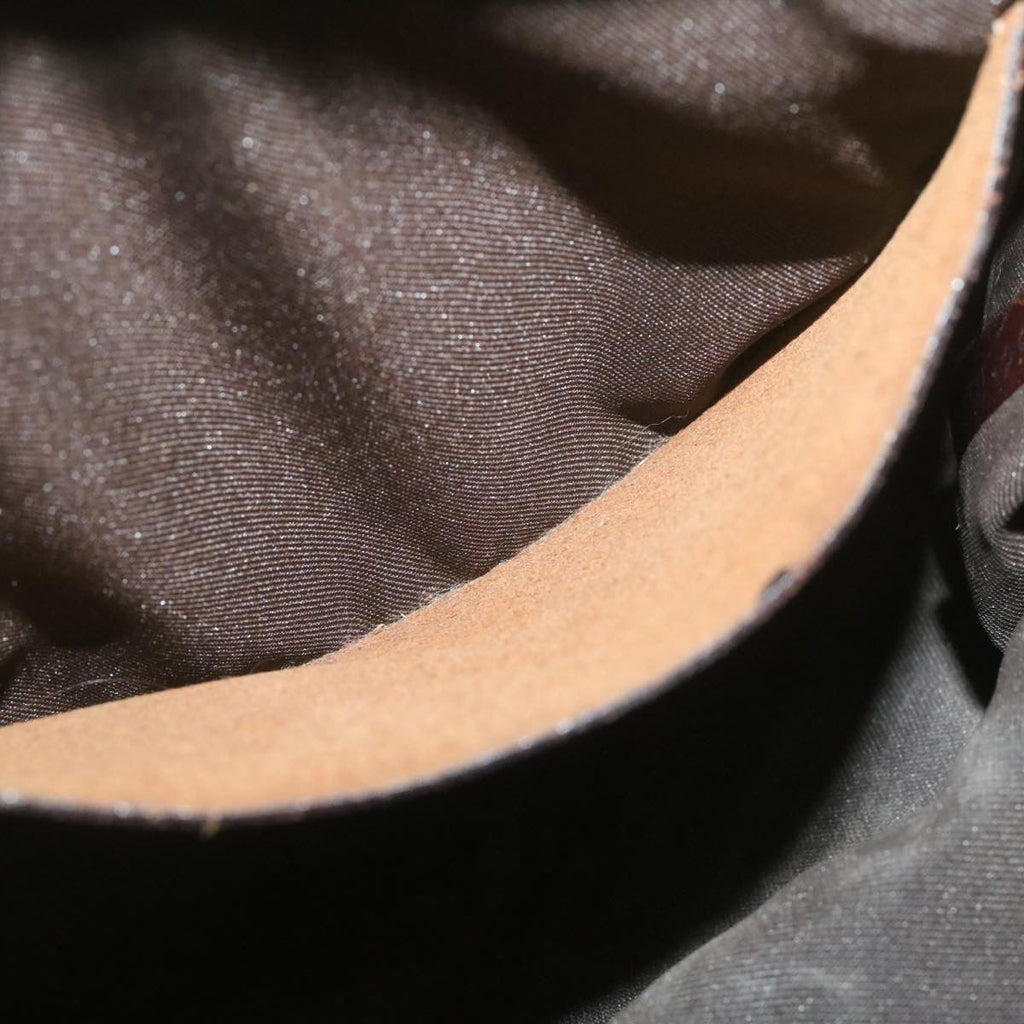 FENDI Zucca Canvas Hand Bag Brown Black  am808g