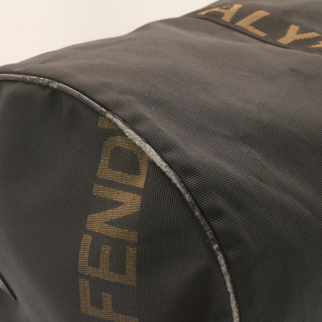 FENDI Boston Bag Nylon 2Way Black  am998g