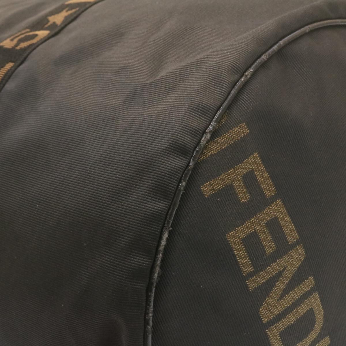 FENDI Boston Bag Nylon 2Way Black  am998g