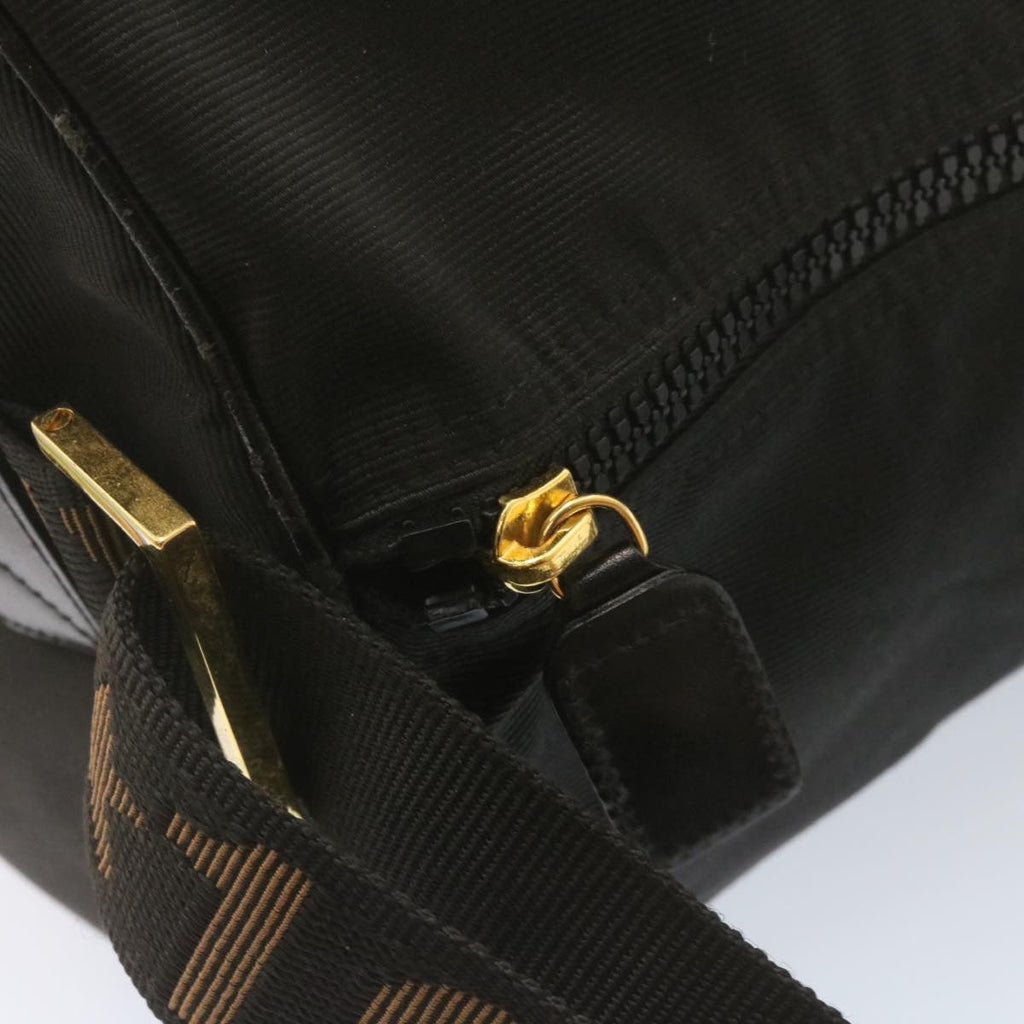FENDI Boston Bag Nylon 2Way Black  am998g